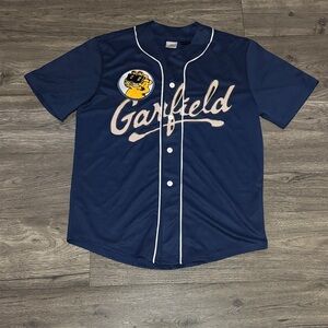 Garfield Baggy Navy Blue Baseball Jersey